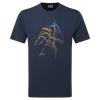 ABSTRACT MOUNTAIN T-SHIRT-ECLIPSE BLUE-M pánské triko modré