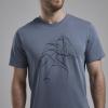 ABSTRACT MOUNTAIN T-SHIRT-STONE BLUE-M pánské triko šedomodré