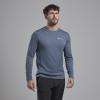 DART LONG SLEEVE T-SHIRT-STONE BLUE-S pánské triko dlouhý ruk. šedomodré