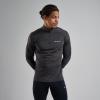 DART XT ZIP NECK-MIDNIGHT GREY-XL pánské triko dlouhý ruk. tmavě šedé