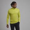 DART ZIP NECK-CITRUS SPRING-M pánské triko dlouhý ruk. žlutozelené