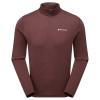 DART ZIP NECK-DARK GARNET-XXXL pánské triko dlouhý ruk. hnědofialové