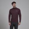 DART ZIP NECK-DARK GARNET-M pánské triko dlouhý ruk. hnědofialové