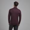 DART ZIP NECK-DARK GARNET-M pánské triko dlouhý ruk. hnědofialové