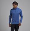 DART ZIP NECK-NEPTUNE BLUE-XS pánské triko dlouhý ruk. modré