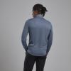 DART ZIP NECK-STONE BLUE-XXL pánské triko dlouhý ruk. šedomodré