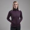 FEM FURY HOODIE-MULBERRY-UK12/M dámská mikina hnědofialová