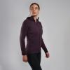 FEM PROTIUM LITE HOODIE-MULBERRY-UK6/XXS dámská mikina hnědofialová