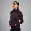 FEM PROTIUM LITE HOODIE-MULBERRY-UK8/XS dámská mikina hnědofialová