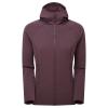 FEM PROTIUM XT HOODIE-MULBERRY-UK12/M dámská mikina hnědofialová