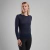 FEM DART LITE LONG SLEEVE T-SHIRT-ECLIPSE BLUE-UK6/XXS dámské triko dlouhý ruk. modré