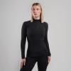 FEM DART XT ZIP NECK-BLACK-UK14/L dámské triko dlouhý ruk. černé