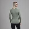 FEM DART XT ZIP NECK-PALE SAGE-UK14/L dámské triko dlouhý ruk. šedozelené