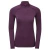 FEM DART XT ZIP NECK-SASKATOON BERRY-UK14/L dámské triko dlouhý ruk. vínové