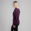 FEM DART XT ZIP NECK-SASKATOON BERRY-UK18/XXL dámské triko dlouhý ruk. vínové