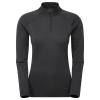 FEM DART ZIP NECK-BLACK-UK16/XL dámské triko dlouhý ruk. černé