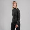 FEM DART ZIP NECK-BLACK-UK10/S dámské triko dlouhý ruk. černé