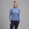 FEM DART ZIP NECK-CORNFLOWER-UK8/XS dámské triko dlouhý ruk. modré