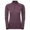 FEM DART ZIP NECK-MULBERRY-UK10/S dámské triko dlouhý ruk. hnědofialové