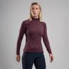 FEM DART ZIP NECK-MULBERRY-UK10/S dámské triko dlouhý ruk. hnědofialové