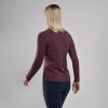 FEM DART ZIP NECK-MULBERRY-UK16/XL dámské triko dlouhý ruk. hnědofialové