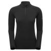 FEM MALLI LS ZIP T SHIRT-BLACK-UK10/S dámské triko černé