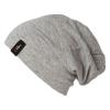 RELAXED BEANIE-GREY MELANGE-čepice šedá