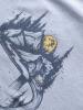 SOLSTEIN CARABINER FOREST-GREY BLUE MELANGE-M pánské tričko šedomodré