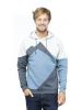 VILLACH HOODY-BLUE MELANGE-M pánská mikina modrá