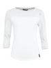 CHAMONIX ORNAMENT-WHITE/LIGHT GREY MELANGE-36 dámské triko s dlouhým rukávem bílé