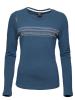 DALMATIEN ORNAMENT-DARK BLUE-36 dámské tričko s dlouhým rukávem tmavě modré