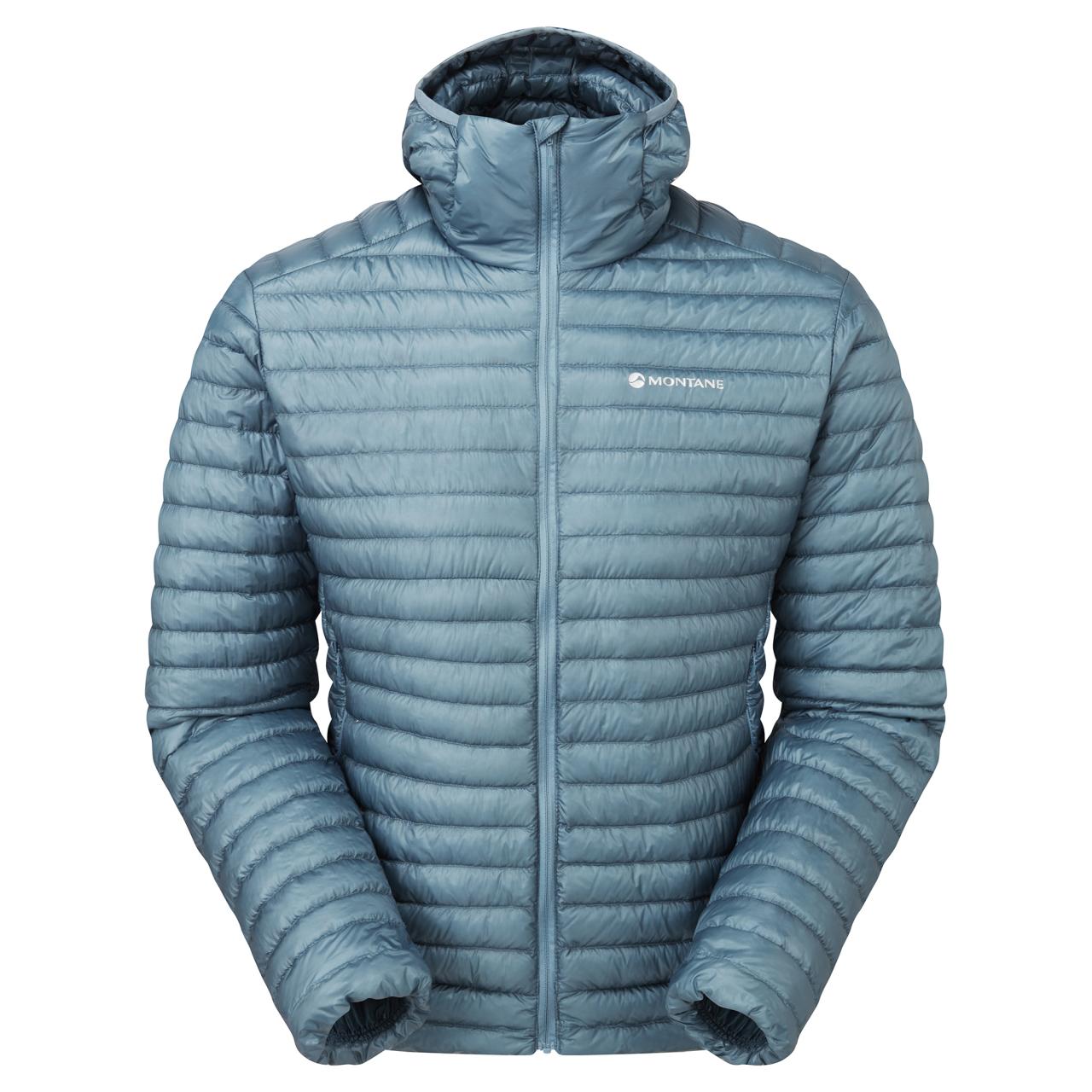 ALPINE 850 NANO HOODIE-STONE SIZE BLUE-M pánská bunda šedomodrá