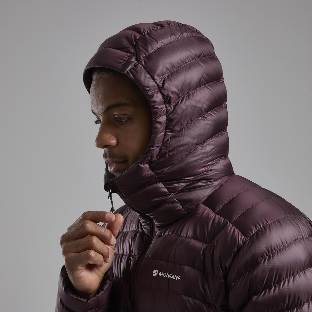 ANTI-FREEZE HOODIE-DARK GARNET-M pánská bunda hnědofialová