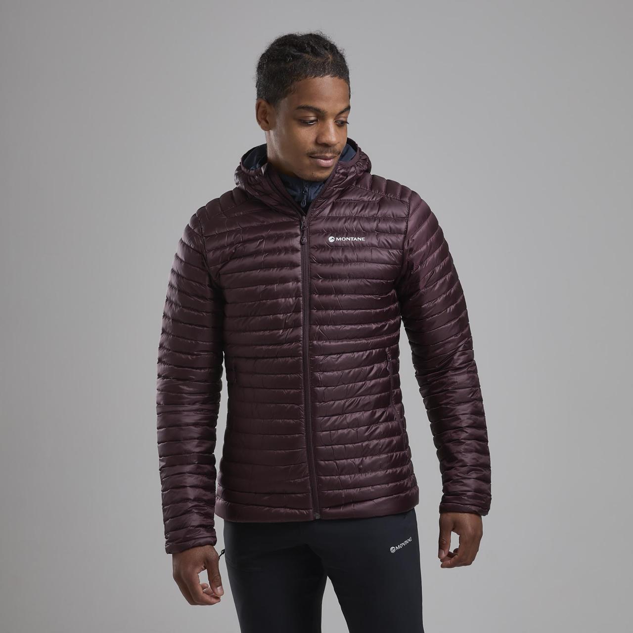 ANTI-FREEZE LITE HOODIE-DARK GARNET-L pánská bunda hnědofialová