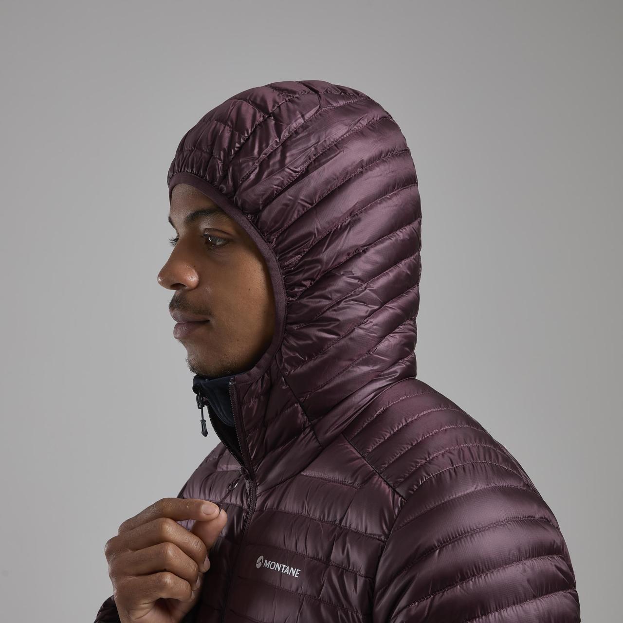 ANTI-FREEZE LITE HOODIE-DARK GARNET-S pánská bunda hnědofialová