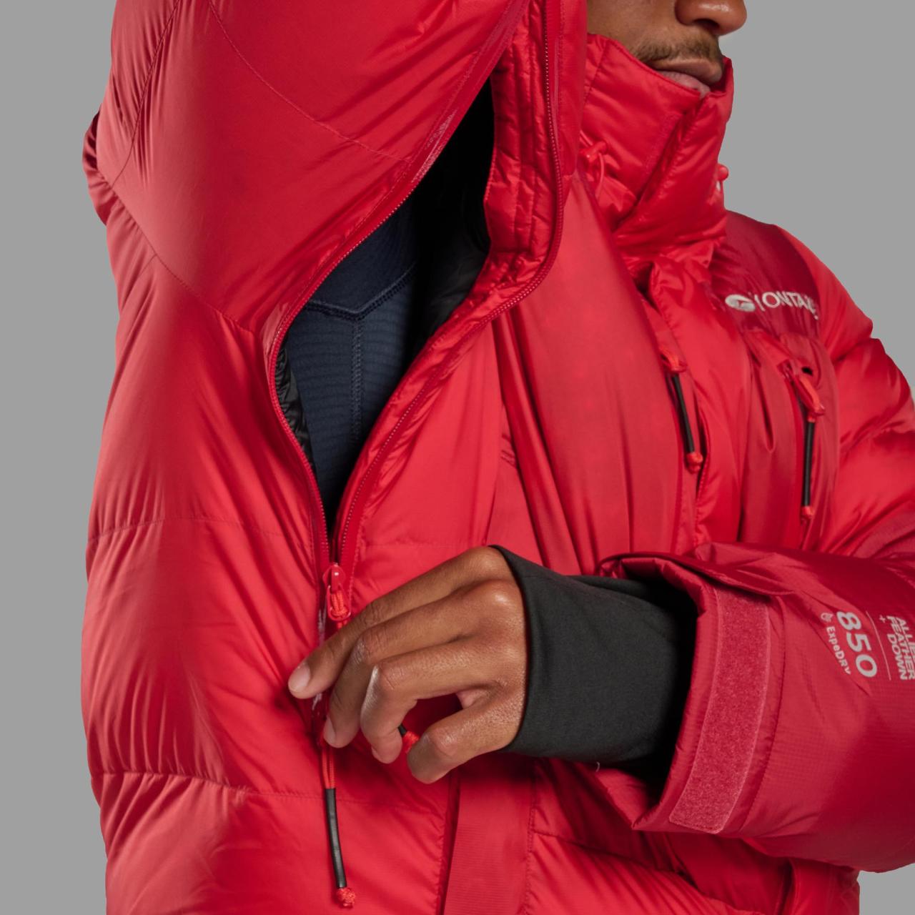 APEX 8000 DOWN JKT-ADRENALINE RED-M unisex bunda červená