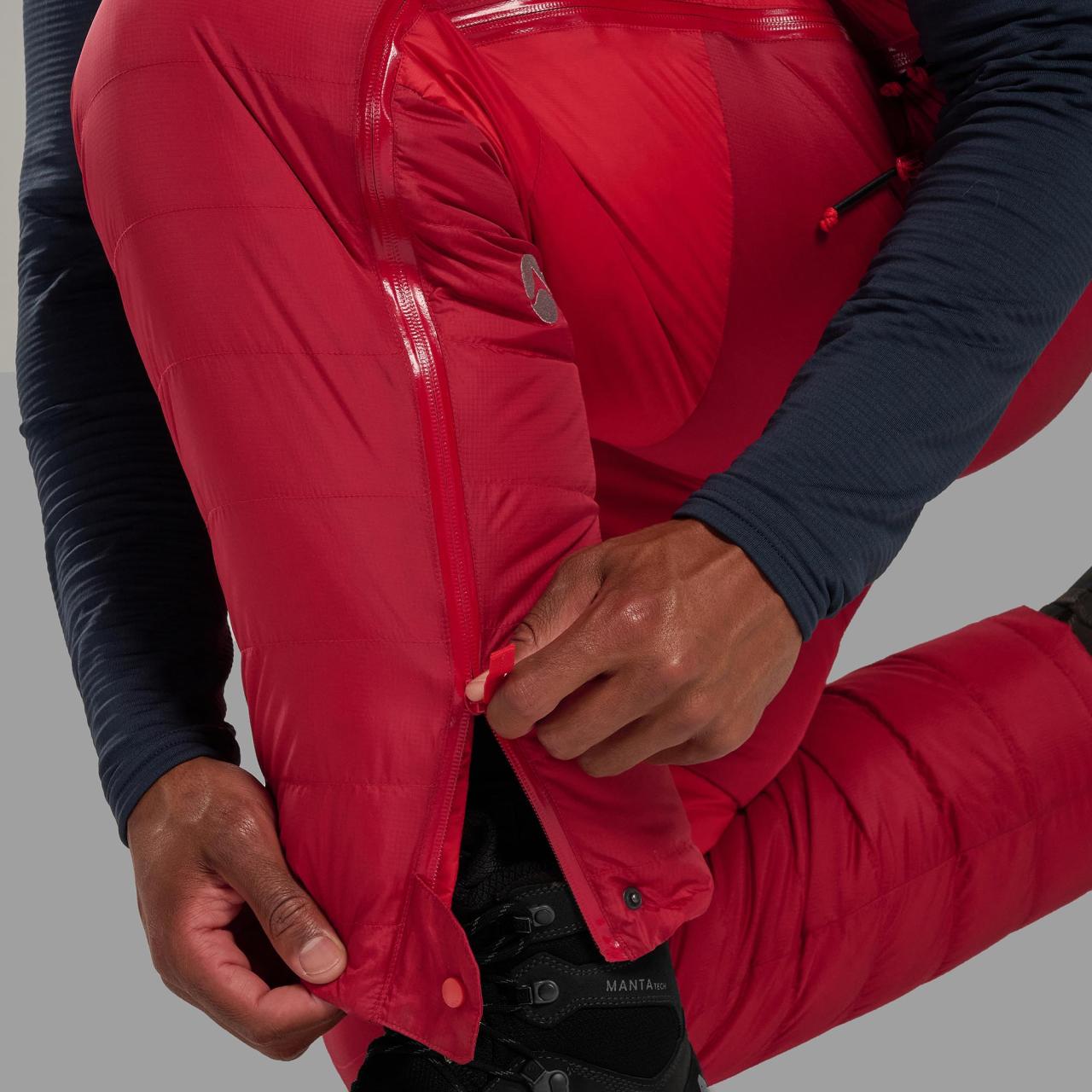 APEX 8000 DOWN SALOPETTES-ADRENALINE RED-M unisex kalhoty červené