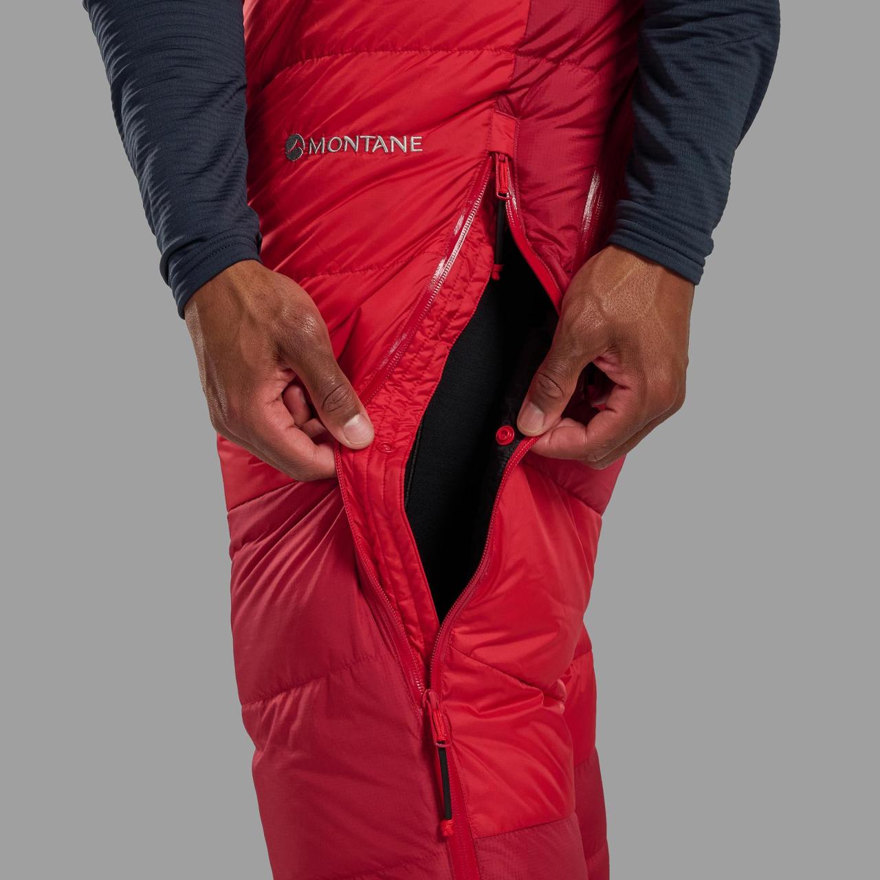 APEX 8000 DOWN SALOPETTES-ADRENALINE RED-M unisex kalhoty červené