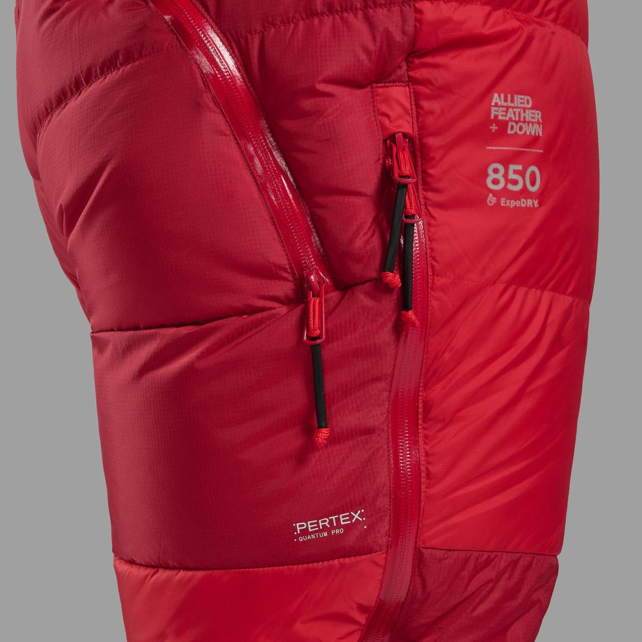 APEX 8000 DOWN SALOPETTES-ADRENALINE RED-M unisex kalhoty červené