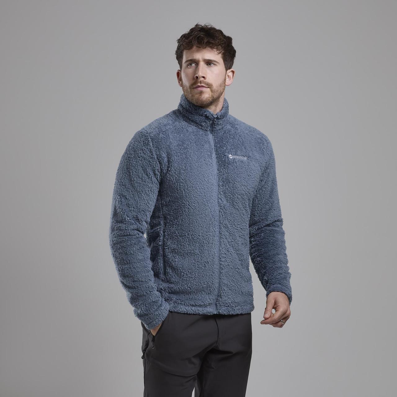 CALDUS JACKET-STONE SIZE BLUE-M pánská bunda šedomodrá