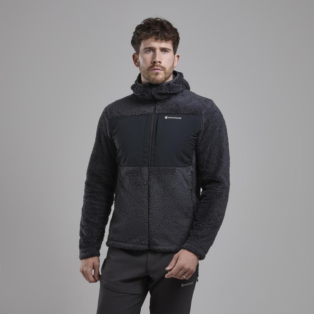 CALDUS XT HOODIE-MIDNIGHT GREY-M pánská bunda tmavě šedá