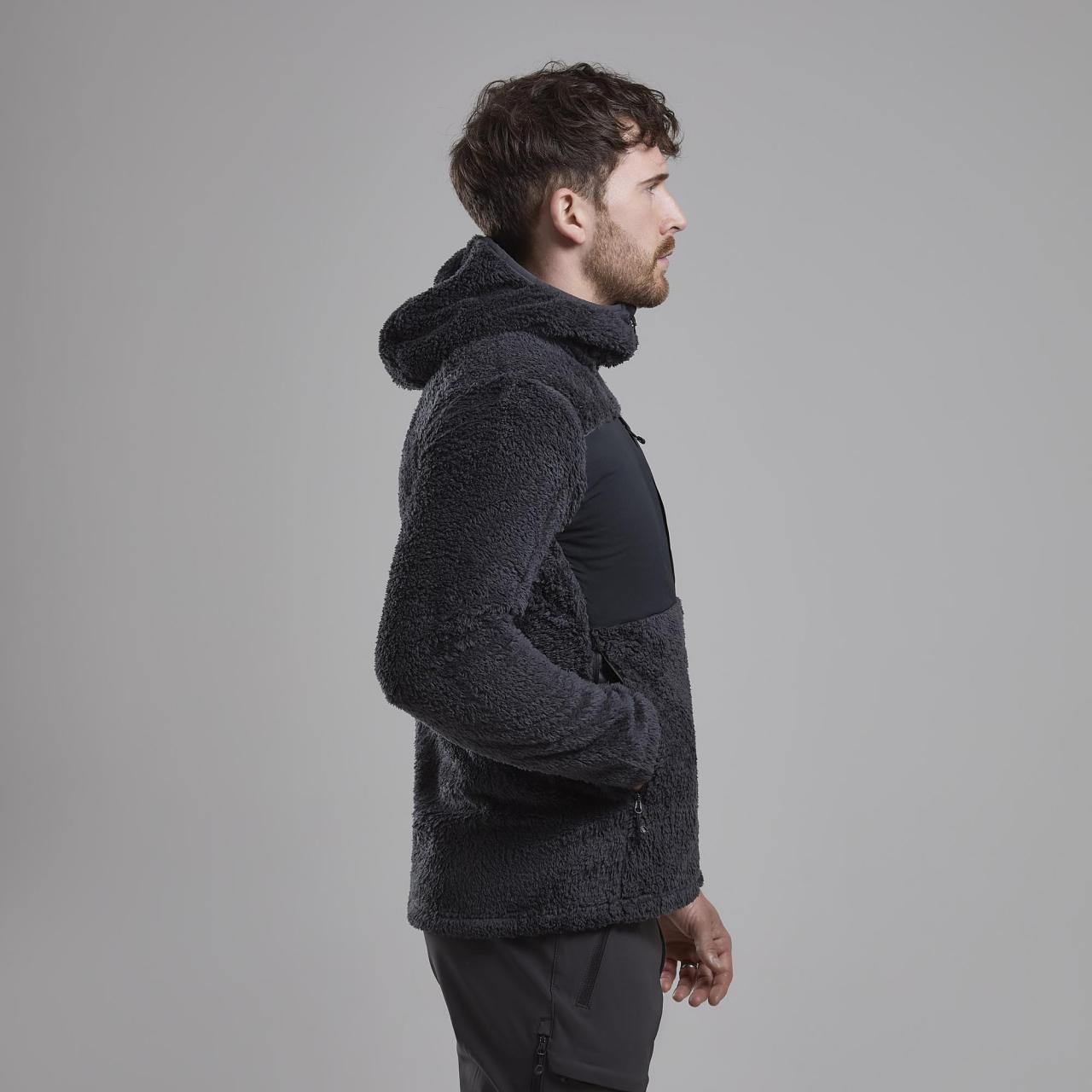 CALDUS XT HOODIE-MIDNIGHT GREY-M pánská bunda tmavě šedá