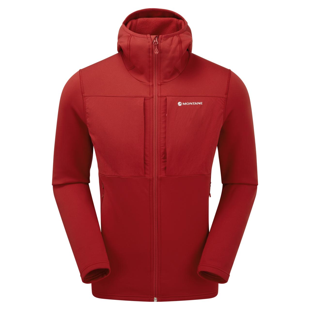 FURY XT HOODIE-ACER RED-XXL pánská mikina tmavě červená