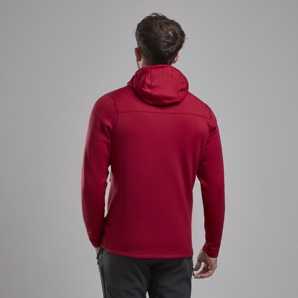 FURY XT HOODIE-ACER RED-M pánská mikina tmavě červená