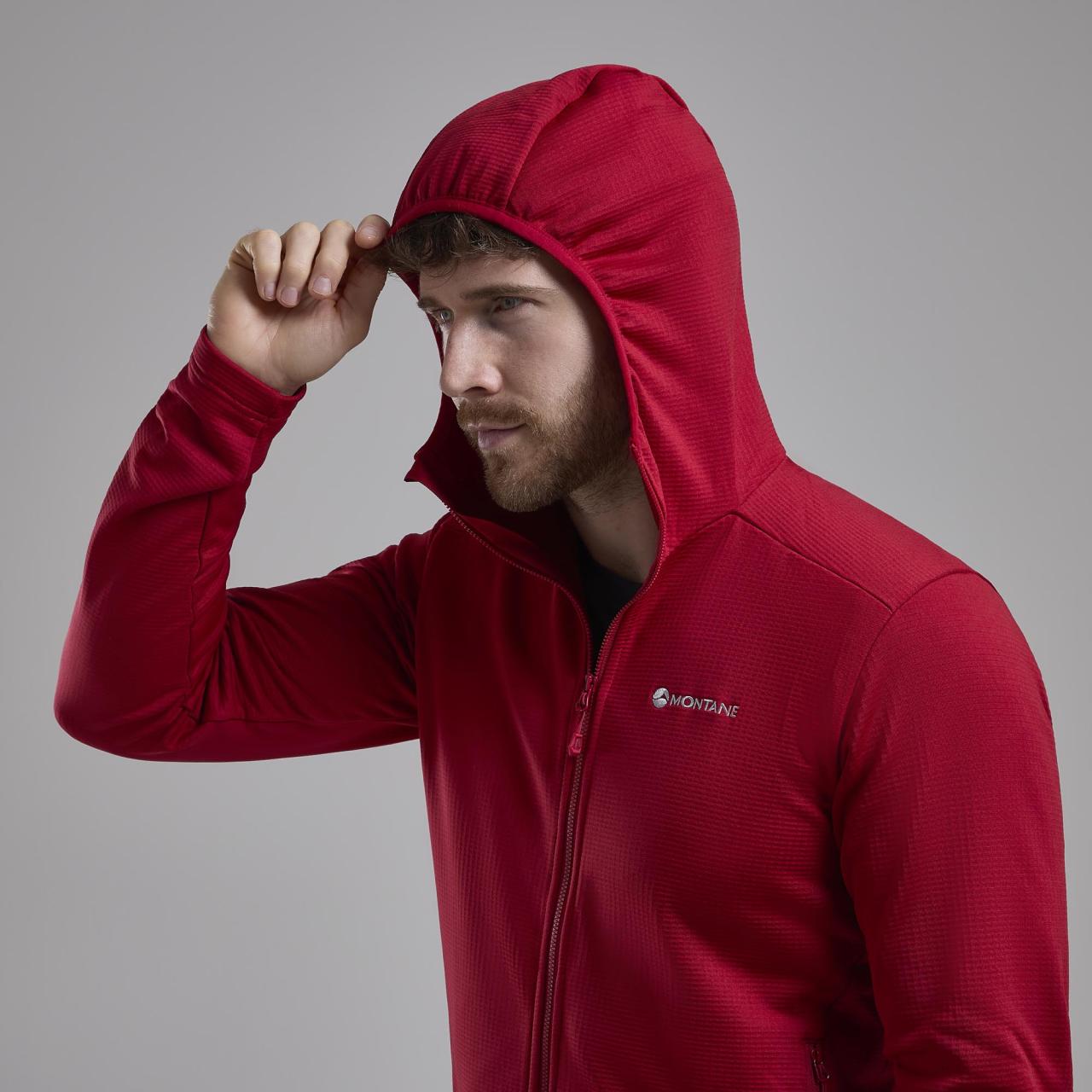 PROTIUM HOODIE-ACER RED-S pánská mikina tmavě červená