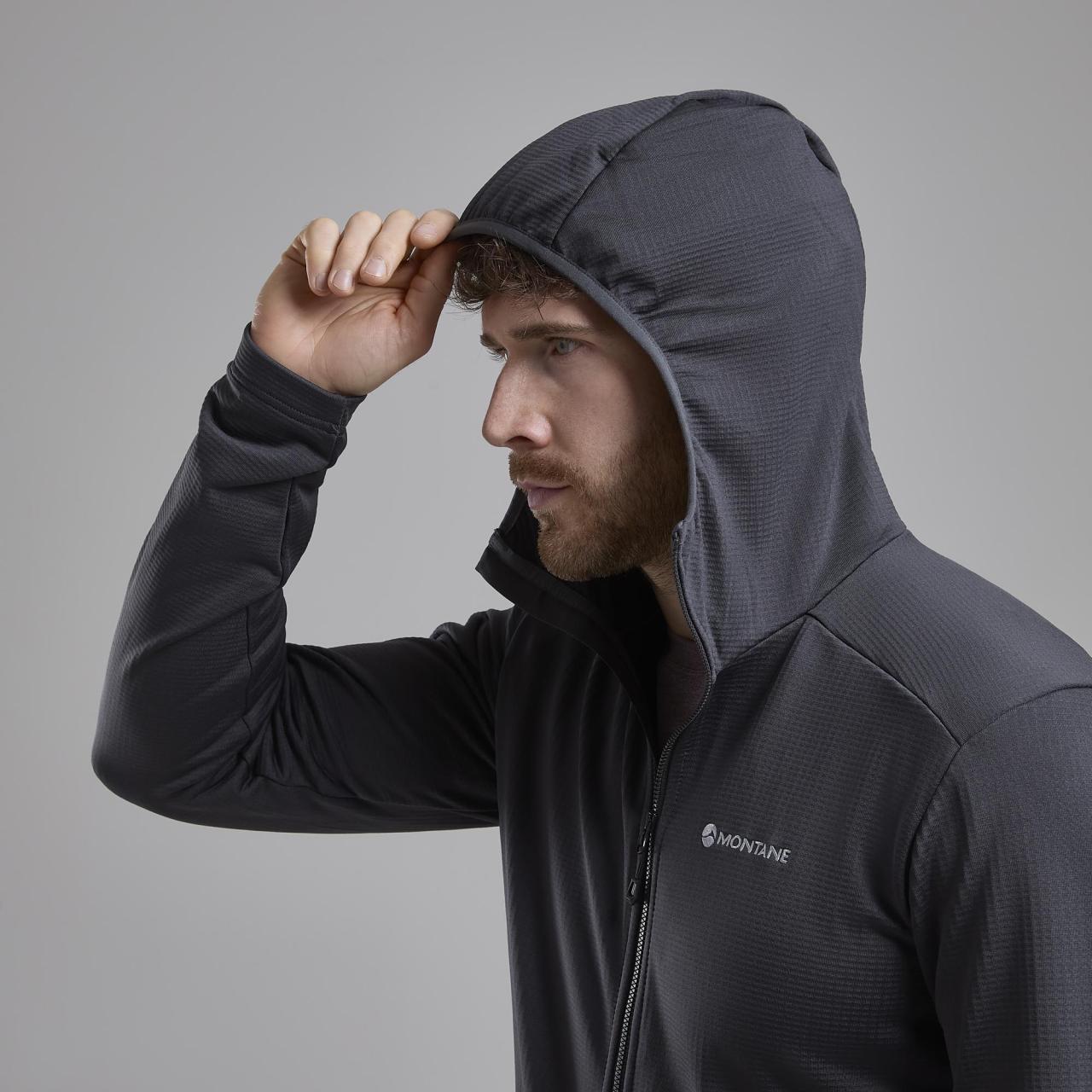 PROTIUM HOODIE-MIDNIGHT GREY-S pánská mikina tmavě šedá