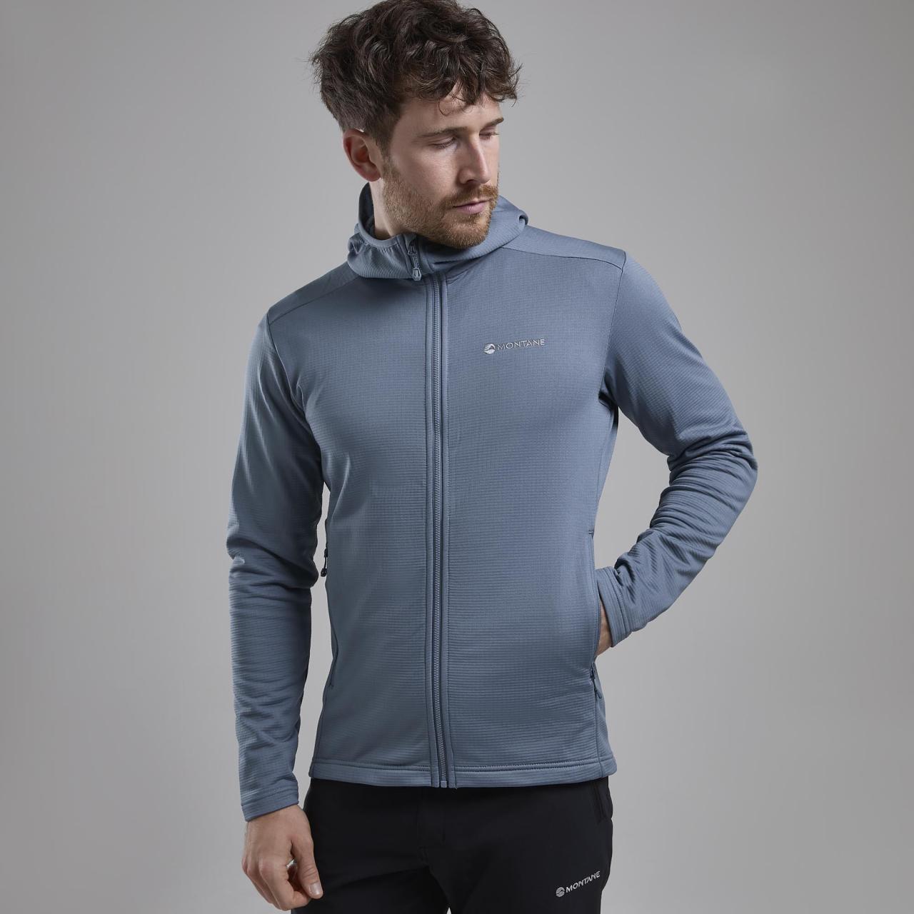 PROTIUM HOODIE-STONE BLUE-XXL pánská mikina šedomodrá