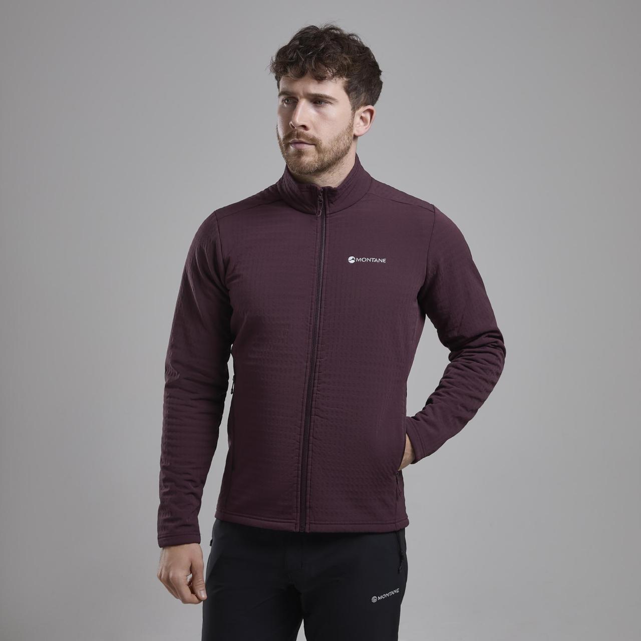 PROTIUM XT JACKET-DARK GARNET-S pánská mikina hnědofialová