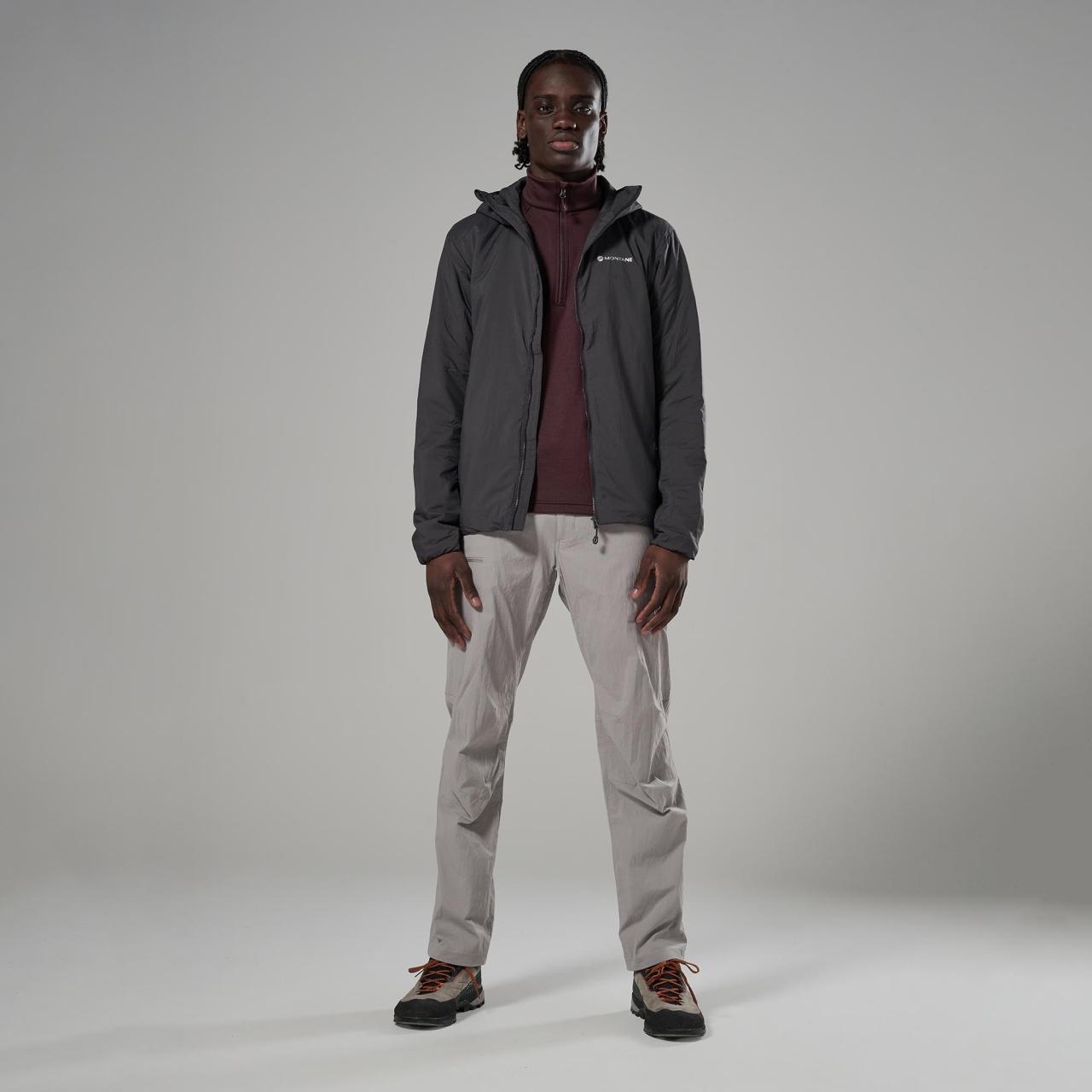 CAELUM PANTS REG LEG-RIDGE-32/M pánské kalhoty šedohnědé