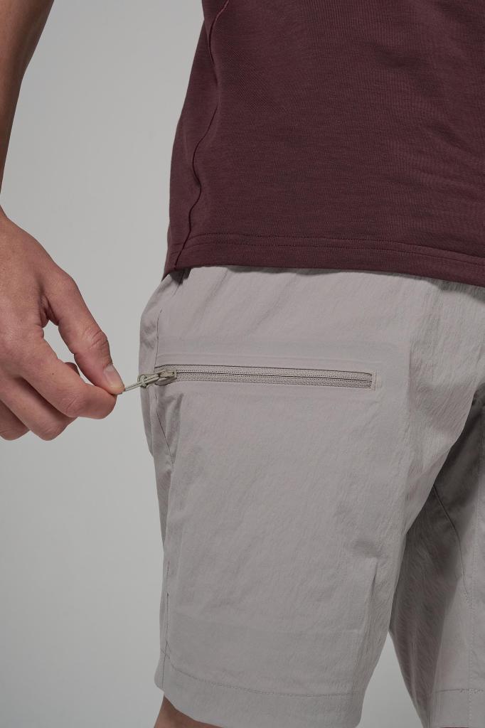 CAELUM SHORTS-RIDGE-32/M pánské kraťasy šedohnědé